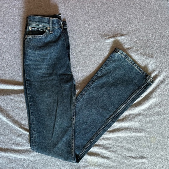 ASOS Blue Flare Wide Leg Jeans - Picture 1 of 5